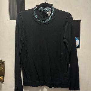 Jcrew factory floral ruffle sweater